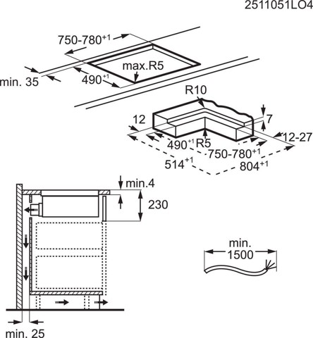 AEG PIANO CAPPA BRIDGE CLASSE A+ 80 CM TT84CB00CB