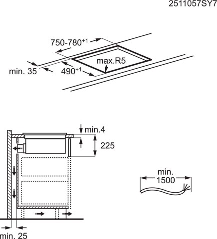 AEG PIANO CAPPA BRIDGE CLASSE A+ 80 CM TT84CB00CB