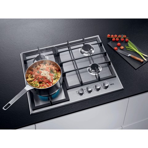 AEG Piano Gas Comandi Frontali 60 Cm HGB64400SM