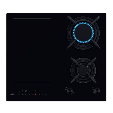 AEG Piano Gas+Induz. Comandi Frontali 60 Cm MADE IN ITALY CN071436DH