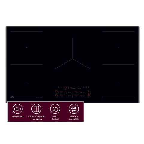 AEG Piano Induzione 5 Zone 90 Cm TK95IN00FB MADE IN EUROPE