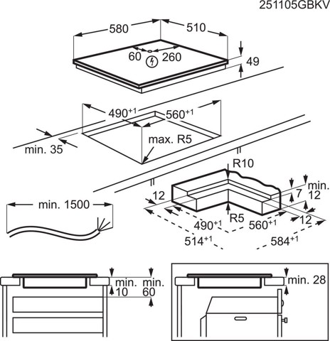 AEG PIANO INDUZIONE BOIL&FRY SAPHIRMATT 60 CM TI64IB3BIZ