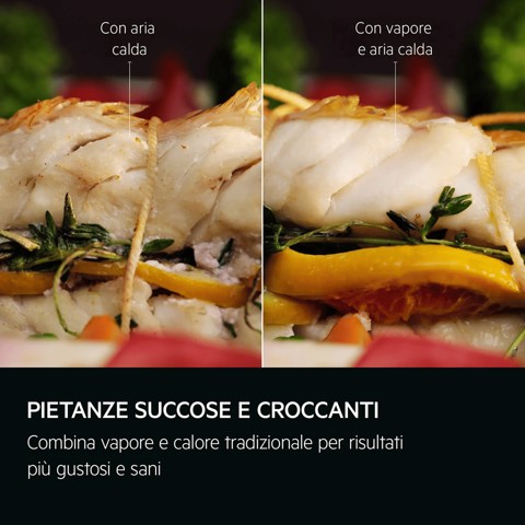 AEG Series 6000 Forno Incasso Steam Crisp (25%Vapore) + Pirolitico + Wifi Classe A++ 60 Cm TR6PB53FSB MADE IN EUROPE