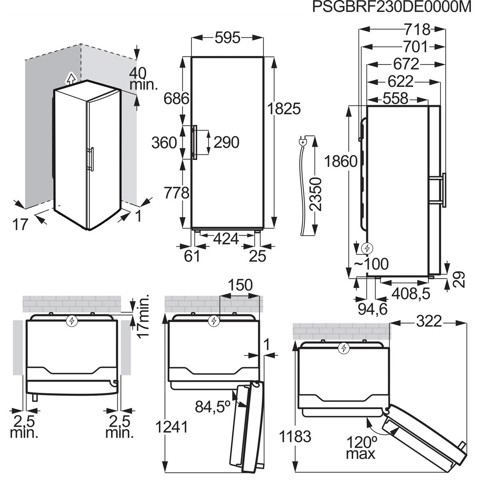 AEG Series 6000 Frigorifero Armadio Frigorifero Multiflow Classe D ORK7M391DX