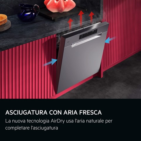 AEG Series 6000 Lavastoviglie Incasso 60 Cm - Flat Sottopiano 13 Coperti Classe B 44 Dba GU620B2SCM MADE IN EUROPE