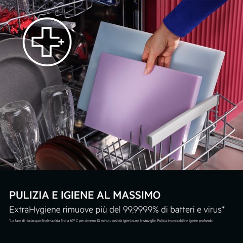 AEG Series 6000 Lavastoviglie Incasso 60 Cm - Flat Sottopiano 13 Coperti Classe B 44 Dba GU620B2SCM MADE IN EUROPE
