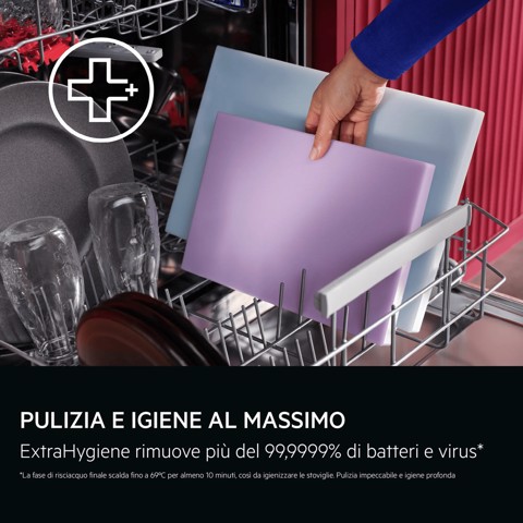 AEG Series 6000 Lavastoviglie Incasso 60 Cm - Flat Sottopiano 13 Coperti Classe B 44 Dba GU620B2SCM MADE IN EUROPE