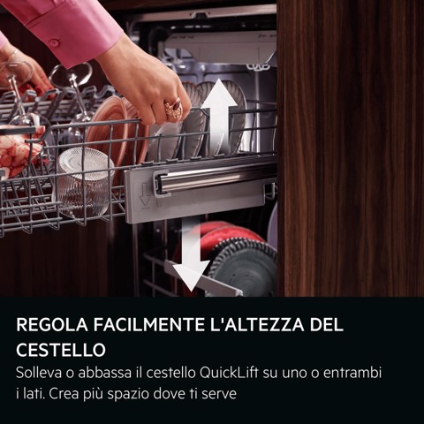 AEG Series 7000 Lavastoviglie Libera Installazione 60 Cm - Inox 14 Coperti Classe A 44 Dba MADE IN ITALY FFB76707PM