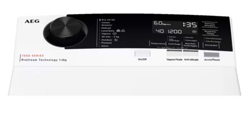 AEG Series 7000 LTR7E36S lavatrice Caricamento dall'alto 6 kg 1151 Giri/min Bianco