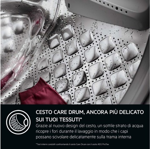 AEG Series 7000 ProSteam lavatrice Caricamento frontale 10 kg 1400 Giri/min Nero, Bianco