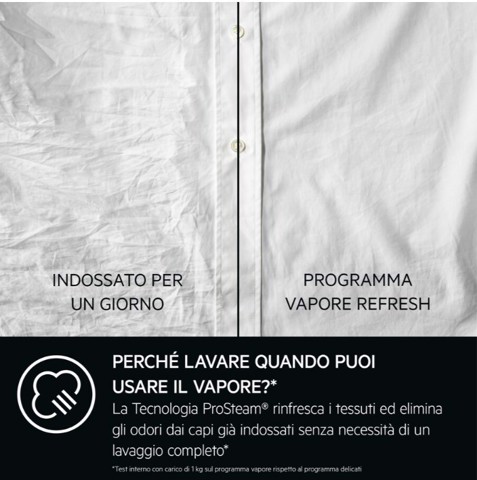 AEG Series 7000 ProSteam lavatrice Caricamento frontale 10 kg 1400 Giri/min Nero, Bianco