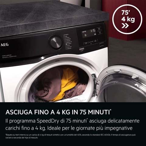 AEG TR7HE1C9 asciugatrice Libera installazione Caricamento frontale 9 kg Bianco