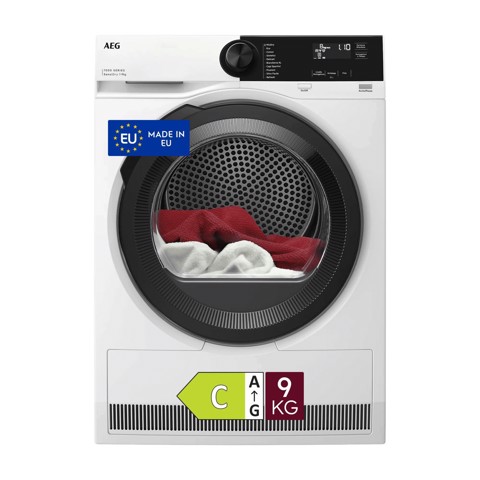 AEG TR7HE1C9 asciugatrice Libera installazione Caricamento frontale 9 kg Bianco