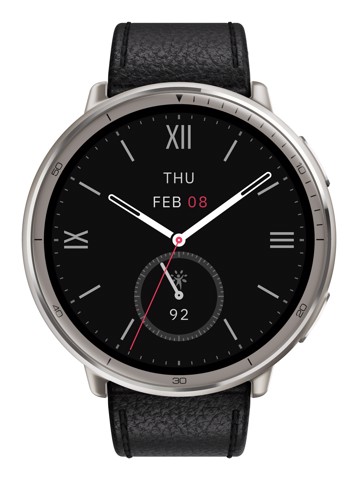 Amazfit Active 2 Round Premium secondo cinturino rosso in silicone Vetro zaffiro con display AMOLED Pagamento contactless Durata della batteria fino a 10 giorni 5 sistemi satellitari & mappe offline