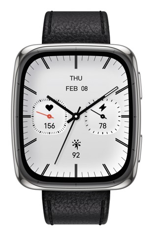 Amazfit Active 2 Square secondo cinturino rosso in silicone Vetro zaffiro con display AMOLED Pagamento contactless 5 sistemi satellitari & mappe offline Durata della batteria fino a 10 giorni