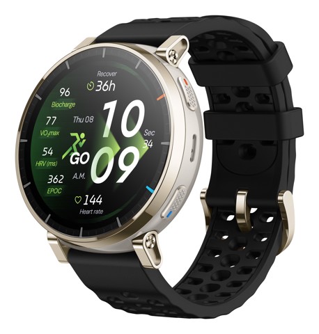 Amazfit Active 3 3,35 cm (1.32") AMOLED Digitale 466 x 466 Pixel Touch screen Oro GPS (satellitare)