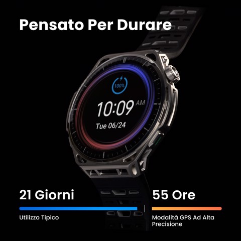 Amazfit Balance 3 3,81 cm (1.5") AMOLED 51 mm Digitale 480 x 480 Pixel Touch screen Acciaio inox Wi-Fi GPS (satellitare)