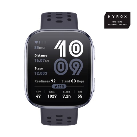 Amazfit Bip 6 Black 5 cm (1.97") AMOLED Digitale 390 x 450 Pixel Touch screen Nero GPS (satellitare)