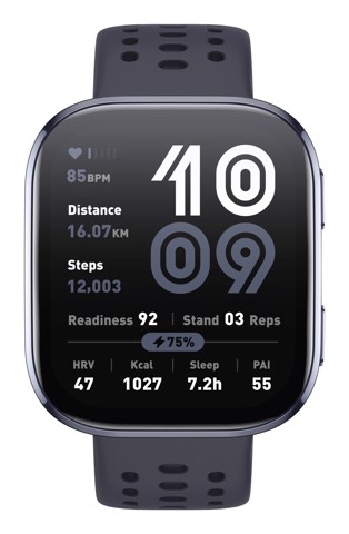 Amazfit Bip 6 Black 5 cm (1.97") AMOLED Digitale 390 x 450 Pixel Touch screen Nero GPS (satellitare)