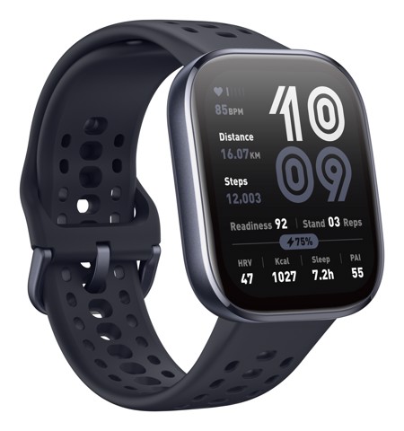 Amazfit Bip 6 Black 5 cm (1.97") AMOLED Digitale 390 x 450 Pixel Touch screen Nero GPS (satellitare)