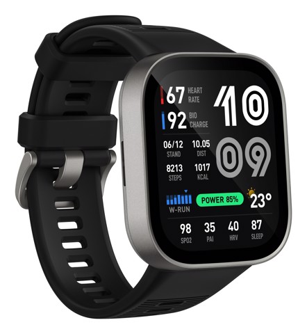 Amazfit Bip Max 5,26 cm (2.07") AMOLED Digitale 432 x 514 Pixel Touch screen Argento Wi-Fi GPS (satellitare)