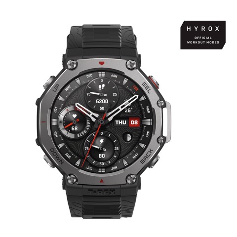 Amazfit T-Rex 3 3,81 cm (1.5") AMOLED 48.5 mm Digitale 480 x 480 Pixel Touch screen Nero Wi-Fi GPS (satellitare)