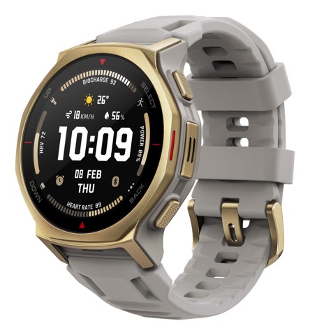 Amazfit T-rex 3 Pro 3,35 cm (1.32") AMOLED 44 mm Digitale 466 x 466 Pixel Touch screen Oro Wi-Fi GPS (satellitare)