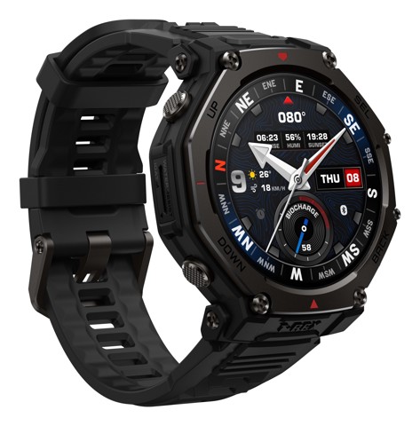 Amazfit T-Rex 3 Pro 3,81 cm (1.5") AMOLED 48 mm Digitale Touch screen Nero GPS (satellitare)