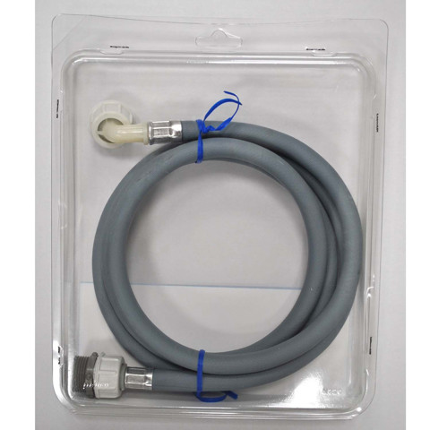 Ambrosia KIT: TUBO CARICO LAVATR. CURVO CM.200 + 1 NIPPLES P/RACCORDARE DA 3/4" M.M IN PLASTICA