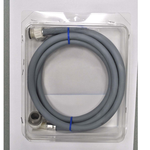 Ambrosia KIT: TUBO CARICO LAVATR. CURVO CM.300 + 1 NIPPLES P/RACCORDARE DA 3/4" M.M IN PLASTICA