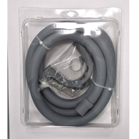 Ambrosia KIT: TUBO SCARICO LAVAT. CM200 CON CURVETTA + 1 RACCORDO P/TUBO SCARICO MM 17X17 + 2 FASCETTE STRINGITUBI