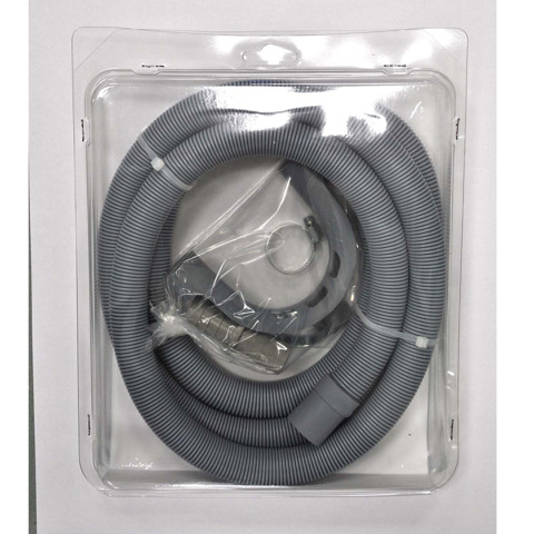 Ambrosia KIT: TUBO SCARICO LAVAT. CM200 CON CURVETTA + 1 RACCORDO P/TUBO SCARICO MM 17X17 + 2 FASCETTE STRINGITUBI