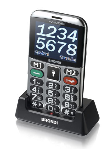 Brondi Amico Chic 6,1 cm (2.4") Nero, Argento Telefono cellulare basico