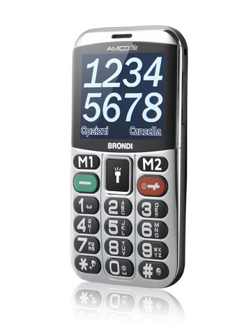 Brondi Amico Chic 6,1 cm (2.4") Nero, Argento Telefono cellulare basico