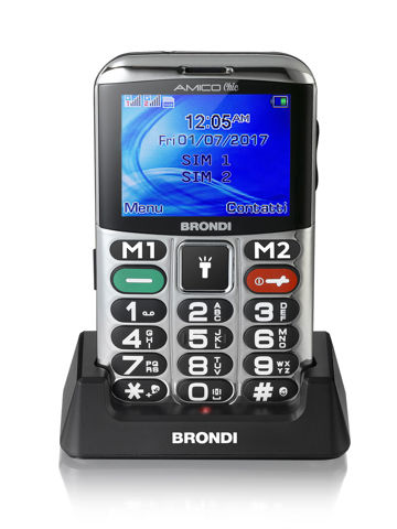 Brondi Amico Chic 6,1 cm (2.4") Nero, Argento Telefono cellulare basico