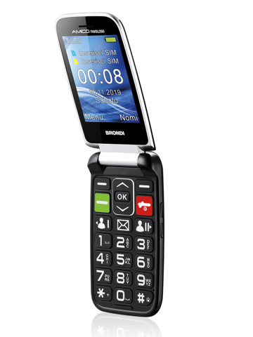 Brondi Amico Favoloso 7,11 cm (2.8") Nero Telefono di livello base