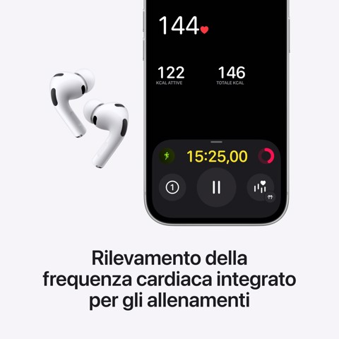 Apple AirPods Pro (terza generazione) AirPods Pro (3rd generation) Auricolare True Wireless Stereo (TWS) In-ear Chiamate/Musica/Sport/Tutti i giorni Bluetooth Bianco