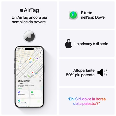 Apple AirTag - confezione da 1