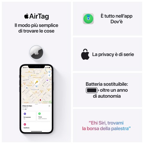 Apple AirTag (Confezione da 1)