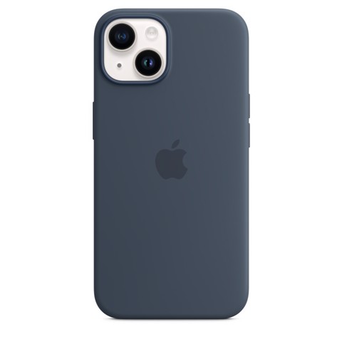 Apple Custodia MagSafe in silicone per iPhone 14 - Blu tempesta