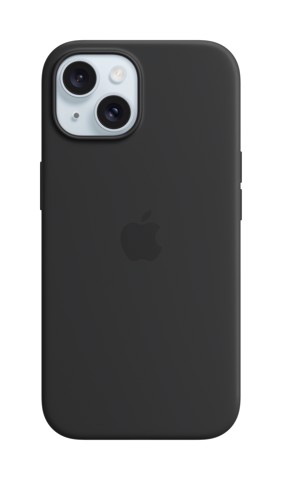 Apple Custodia MagSafe in silicone per iPhone 15 - Nero