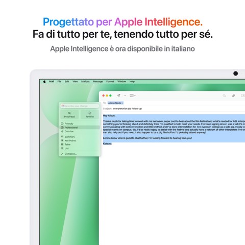 Apple iMac 24"Retina Display 4,5K, Chip M4 con CPU 8‑core, GPU 8‑core, 16GB, 256GB SSD, Verde