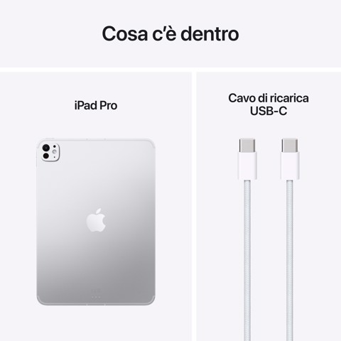 Apple iPad Pro 11" Wi‑Fi + Cellular 512GB display standard Argento