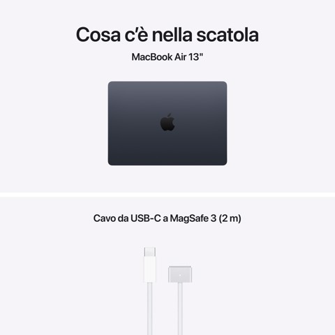 Apple MacBook Air 13" M5 chip 10‑core CPU 8‑core GPU, 16GB, 512GB SSD - Mezzanotte