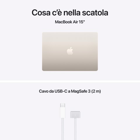 Apple MacBook Air 15" M5 chip 10‑core CPU 10‑core GPU, 24GB, 1TB SSD - Galassia