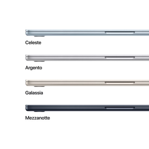 Apple MacBook Air 15" M5 chip 10‑core CPU 10‑core GPU, 24GB, 1TB SSD - Mezzanotte