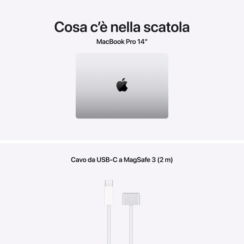 Apple MacBook Pro 14" Chip M5 10‑core CPU 10‑core GPU, 24GB, 1TB SSD Argento