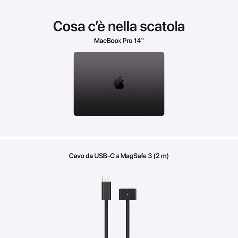 Apple MacBook Pro 14" Chip M5 10‑core CPU 10‑core GPU, 24GB, 1TB SSD Nero Siderale