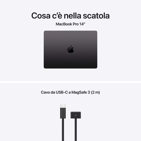 Apple MacBook Pro 14" M5 Pro chip 15‑core CPU 16‑core GPU, 24GB, 2TB SSD - Nero siderale