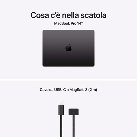 Apple MacBook Pro 14" M5 Pro chip 15‑core CPU 16‑core GPU, 24GB, 2TB SSD - Nero siderale